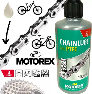Produktbild von Motorex Fahrrad MTB Road Ebike Kettenöl Chainlube PTFE 100ml