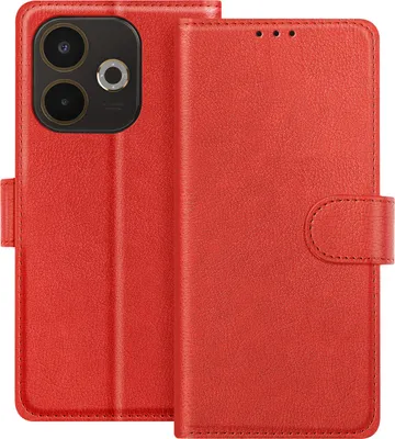 Produktbild von Avizar, Oppo A5 Pro Chesterfield Etui Wallet mit Standfunktion, Rot