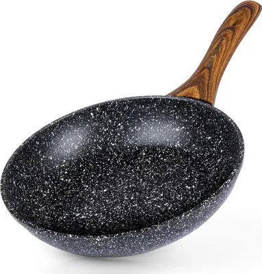 Produktbild von NAVA Pfanne / Bratpfanne NATURE mit Granitbeschichtung zum Braten Schmoren von Speisen 20 cm für Gasherde Induktion