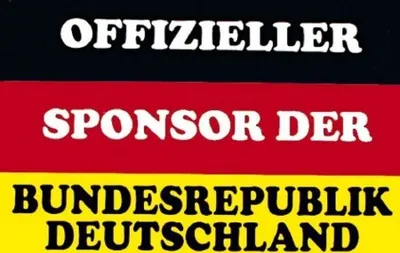 Produktbild von Auto-Aufkleber Hinweisschild - Offizieller Sponsor der Bundesrepublik Deutschland - Gr. ca. 14 x 9cm (303199) Spass Button Emblem Stick