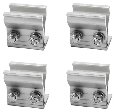 Stehfalzklammer-Set, 4 Stück, Aluminium, für Solarmodule