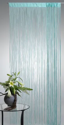 Produktbild von Türvorhang Fadenvorhang türkis 90x250 cm Gardine mit Polyester veredelt