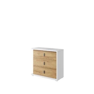 Zdjęcie produktu dla MINIO go for it, komoda "SIMI", 100 cm, biały/naturalny kolor Hikora