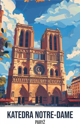 Image de Affiche 39,5 x 55 cm Cathédrale Notre-Dame