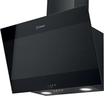 Immagine prodotto di Cappa inclinata decorativa 60cm 647m3/h nera Indesit IHVP66LMK