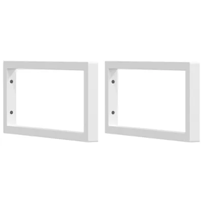 Produktbild von Waschtisch-Halterungen 2 Stk. Weiß Rechteckig Stahl