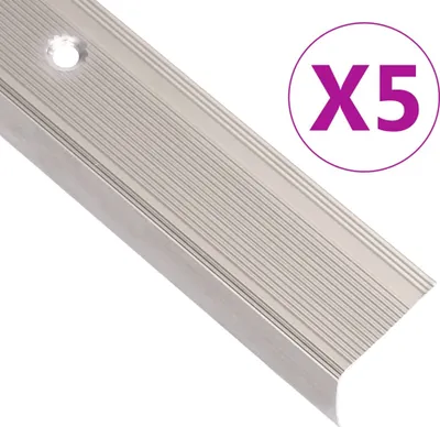 Produktbild von BEI CLORIS - Möbel Treppenkantenprofil in L-Form 5er Set Aluminium 100cm Champagner - im Beständig & Modernes Design,100 x 3,5 x 3 cm1parcel