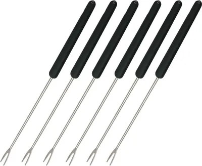 Produktbild von Swissmar Fleisch Fondue Gabeln schwarzer Griff, Set 6