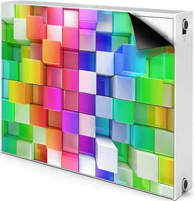 Produktbild von Magnet Heizkörper Heizkörper-Abdeckung Heizkörperabdeckung 90x60 cm  - Abstraktion, bunt
