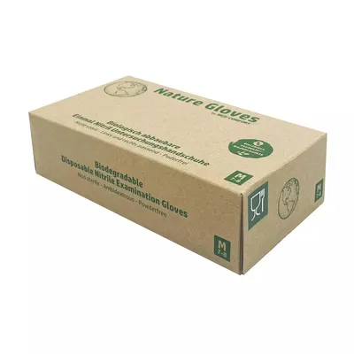 Produktbild von Nitrilhandschuhe, grün, Größe M, puderfrei, Nature Gloves by Med-Comfort