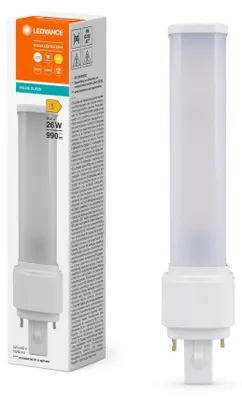 Productafbeelding van Ledvance DULUX D26 EM V 9W 830 G24D-3 LED-lamp, 990 lumen, 3000K, fitting G24d-3
