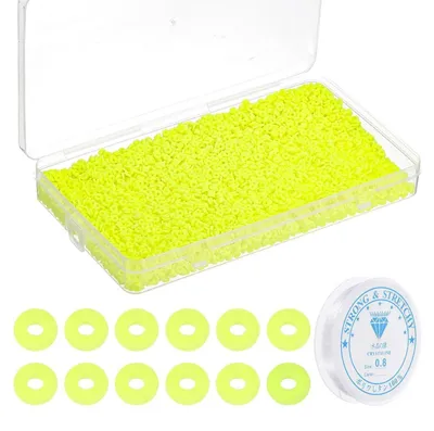 Obrázok produktu pre Sada 4000 kusov farebných korálok z hliny, priemer 4 mm, žiarivo žltá, vhodná na výrobu šperkov a kreatívnych projektov