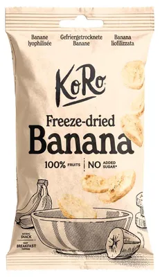 Image de Bananes lyophilisées KoRo 45 g – en-cas croustillant et naturel à 100 % de banane