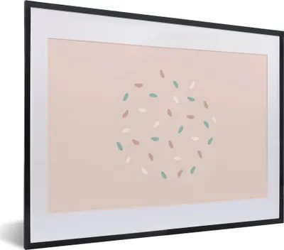 Produktbild von MuchoWow® Gerahmtes Poster Sommer - Linie - Pastell 40x30 cm - Poster mit Schwarzem Bilderrahmen Wandposter Rahmen Foto Bilder - Bilderrahmen - Poster im Rahmen