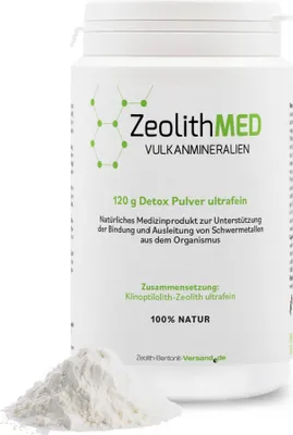 Produktbild von Zeolith MED Detox Pulver ultrafein 120g - Medizinprodukt