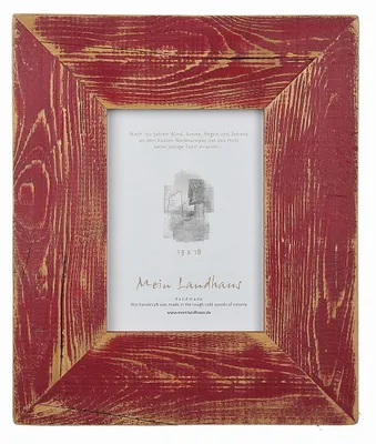 Immagine prodotto di Cornice portafoto 40x50 cm in legno vecchio riciclato Rot/Bloody, fascia 7 cm, vintage rustica
