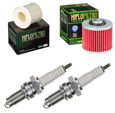 Image de Kit d'entretien pour Yamaha XV 535 N Virago 1988-1993 : filtre à air, filtre à huile, bougies d'allumage de Pamoto - Neuf