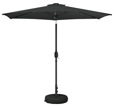 Immagine prodotto di Ombrellone da giardino vidaXL con luci a LED e base, 270 x 270 cm