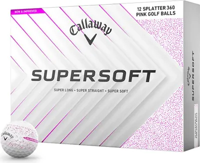 Produktbild von Callaway Supersoft Golfball (1 Dutzend) 12 Stück Splatter Pink