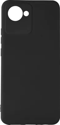 Zdjęcie produktu dla Etui silikonowe (częściowo sztywne) typu "Soft Touch" firmy Avizar, przeznaczone do telefonu Realme C30, kolor: czarny