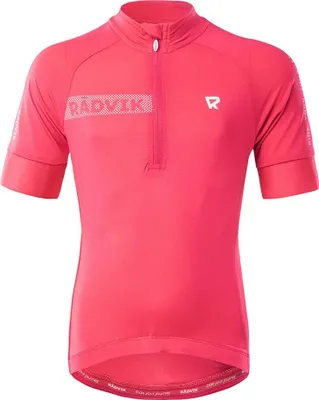 Imagen del producto de Camiseta de ciclismo de manga corta Radvik Alpha Jr, color rosa, talla 140 cm, para niño