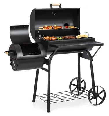 Obrázek produktu pro Klarstein Beef Brisket Smoker Grill, gril, udírna, 2 kolečka, černý