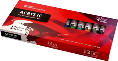 Obrázok produktu pre Súprava akrylových farieb ROSA STUDIO | 12x10 ml
