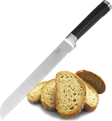 Produktbild von Brotmesser mit gezahnter Edelstahlklinge, 19,4 cm Klingenlänge, ergonomischer Griff, Modell TSA0192