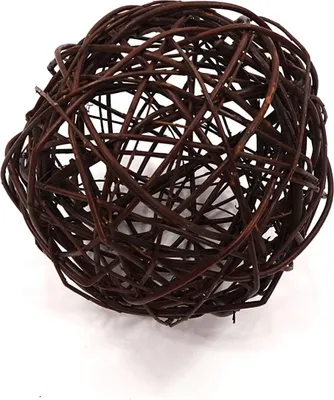 Produktbild von Ogrodzenia Wiklinowe Weidenkugel, 25 cm, Gartenkugeln für Außen & Innen, Dekokugel aus geflochtener Weide für Garten, Balkon und Terrasse