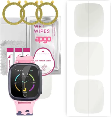 Produktbild von apgo 3 Stück Schutzfolie, Matt, kompatibel mit Rubicon RNCE77 Smartwatch, Hydrogel Displayschutzfolie mit Positionierhilfe, Displayfolie, robust und kratzfest