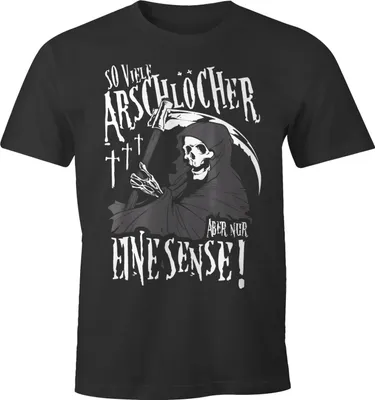 Produktbild von So viele Arschlöcher aber nur eine Sense Herren T-Shirt mit Spruch Moonworks® anthrazit L