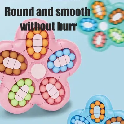 Image de Cube rotatif pour les doigts, jeu de QI, jouet en forme de haricot, jeux d'intelligence, puzzle de décompression, soulagement de l'anxiété pour enfants et adultes