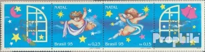 Produktbild von Briefmarken Brasilien 1995 Mi 2683-2684 Viererstreifen postfrisch Weihnachten