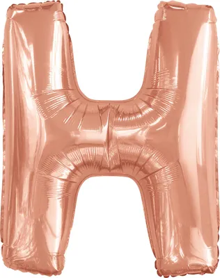 Immagine prodotto di Palloncino in foil lettera H oro rosa - 88 cm