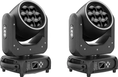 Immagine prodotto di Lampada a testa mobile, illuminazione RGBW, opzioni di controllo versatili, nero, spina UE