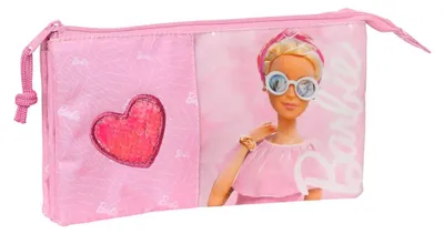 Immagine prodotto di Astuccio triplo multiuso Barbie Girl Pink (22 x 12 x 3 cm)