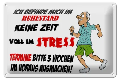 Produktbild von Blechschild Spruch 30x20cm ich befinde mich im Ruhestand