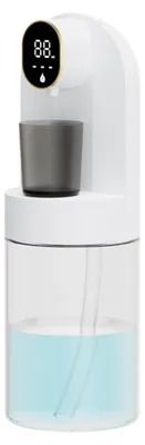 Obrázek produktu pro INF Nástěnný inteligentní automatický dávkovač ústní vody – bezdotykové magnetické nasávání, LED displej, dobíjecí, bez vrtání, průhledná nádrž Bílý