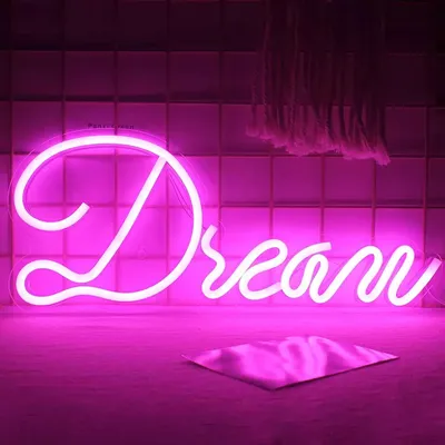 Produktbild von NEON LED Licht, dekorative Wand-Leuchte, Dream pink, ca. 42 x 18 x 2 cm