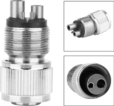 Image de adaptateur de tube pour pièce à main haute vitesse 4 à 2 trous Connecteur pour outils dentaires