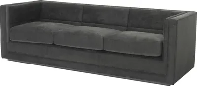 Produktbild von Casa Padrino Luxus 3er Sofa Anthrazitgrau 231 x 86 x H. 73,5 cm - Luxus Wohnzimmer Sofa