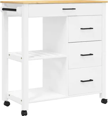 Obrázek produktu pro vidaXL Kuchyňský vozík MONZA 84x40x88,5 cm z masivního borovicového dřeva