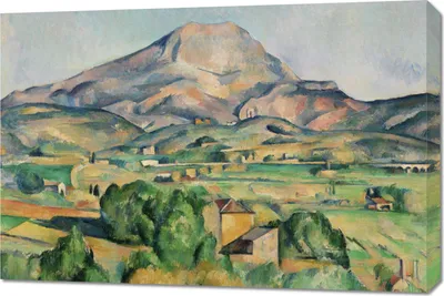 Image de Tableau 90 x 60 cm Mont Sainte-Victoire, Paul Cézanne Vintage pour le salon