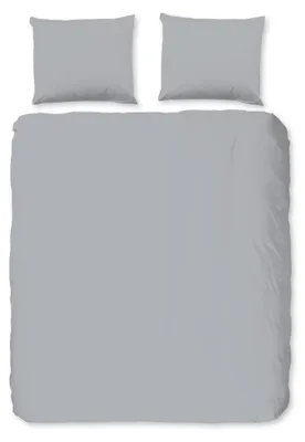 Produktbild von Good Morning Bettwäsche "Uni" - Grau - (200x220 cm) - 100 % Baumwolle