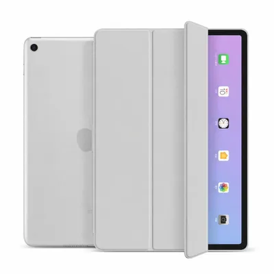 Produktbild von Schutzhülle für Apple iPad 10.2" Zoll 9. 8. 7. Generation (2021/2020/2019) Etui Tasche Case Smart Cover Standfunktion Wake Up Sleep - HELLGRAU