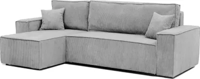 Produktbild von GrekPol Ecksofa mit Schlaffunktion Paris Poso Hellgrau Universal Schlafsofa Couchgarnitur Bettcouch