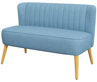 Produktbild von HOMCOM Sofa 2-Sitzer Couch Stoffsofa Sitzmöbel Polstersofa Loungesofa Blau