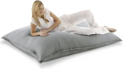 Produktbild von Smoothy Classic Cotton Sitzsack - Stein-Grau