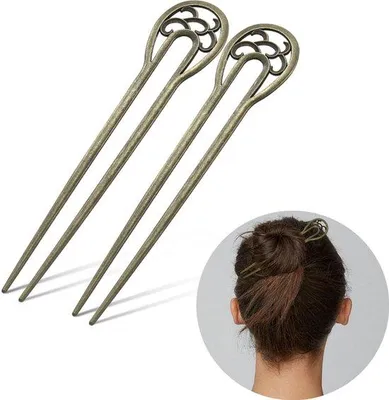 Image de Pinces à cheveux vintage - 2 pièces - style rétro - pour femmes et jeunes filles - accessoires de coiffure