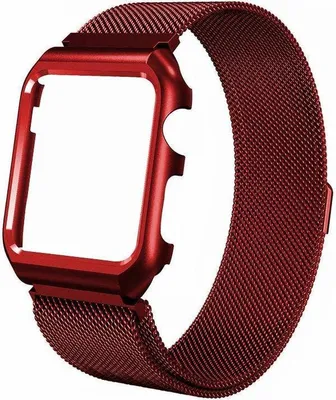 Immagine prodotto di Bracciale Jumada per Apple Watch – 38 mm – Chiusura magnetica – Rosso – Acciaio inossidabile